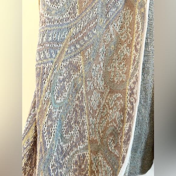 Peruvian connection pointelle knit long cardigan 100% Pima cotton lightweight - Picture 2 of 8